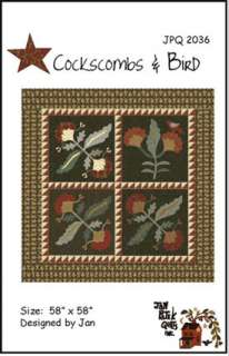 Jan Patek Cockscomb & Bird quilt pattern  