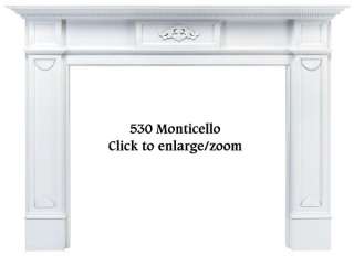 Luxury Monticello 48 Pearl Fireplace Mantel  