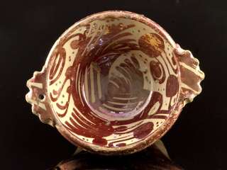 rare c1500 Hispano Moresque Copper Lustre Bowl, dating from around 