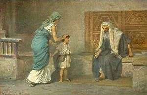 Altes Testament, Hanna bringt Samuel zu Eli, um 1910/20  