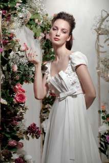 Unique Cap A line White/Ivory Wedding dress Bridal Gown Size Free 