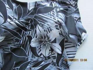 NWT Shore Shapes ASIAN Print Sarong Front Swim Suit 14  