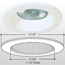 Inch White Baffle Trim for Recessed Can Light Fixture  
