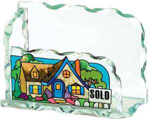 Stained Glass REALTOR ESTATE Business Card Holder  