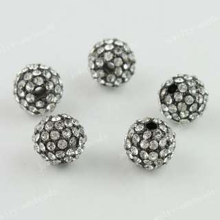 20PCS CLEAR CRYSTAL DISCO BALL SPACER LOOSE BEADS FINDINGS WHOLESALE 