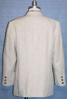 CREAM LINEN German Summer Suit Dress JACKET Coat/42/12M  