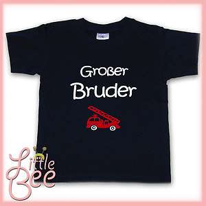 Shirt *Großer Bruder*Feuerwehr Fb.+Gr.wahl &Name mögl  