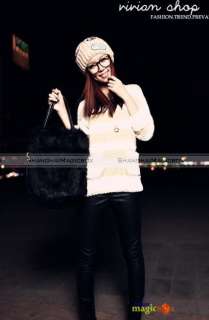 Women Fashion Vintage Faux Fur Handbag Shoulder Bag Black New WBG718 