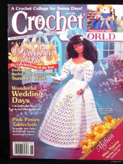   Magazine Patterns Bridal Afghan Barbie Doll Wedding Gown 1998 VTNS