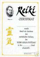 10 Reiki Zertifikate   Reiki Urkunden   Version A  