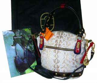 Marino Orlandi Taupe & Beige Leather Hand Bag Purse Shoulder Bag 