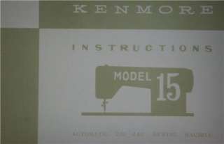 Kenmore 158.151 Sewing Machine Instruction Manual On CD  