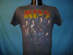   KISS NO MAKEUP 1983 PICTURE TOO LOUD TOO OLD 80S ROCK t shirt MEDIUM M