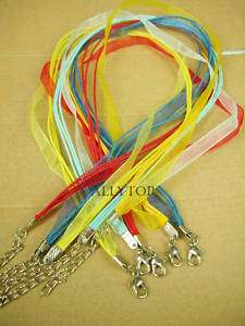 Cord String Wire 20pcs Ribbon Organza Mix Lobster Clasp  