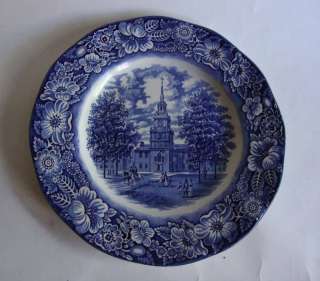 Nice England Staffordshire Ironstone Liberty Blue Plate  