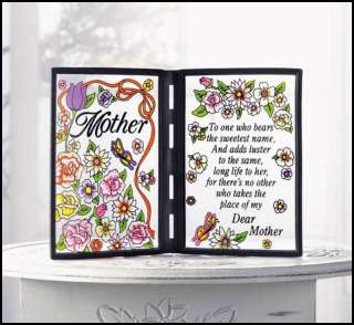 MOTHER OR MOM POETIC BOOK STYLE PLAQUE**NIB  