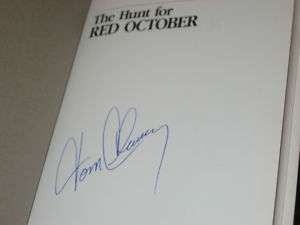The Hunt for Red October SIGNED by Tom Clancy LATER PRT 9780870212857 