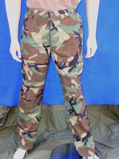 USGI Trousers, Woodland Camouflage Pattern   Woodland BDU Pants   S/L 