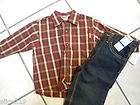   TIMBERLAND JEANS AND SHIRT TOP OUTFIT LOT BABY BOYS 24M FALL WINTER