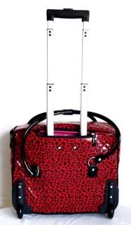16 Computer/Laptop Briefcase Rolling Wheel Travel Bag Luggage Red 