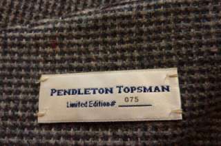 New PENDLETON Gray TWEED Wool Limited Edition #75 TOPSMAN Coat Jacket 