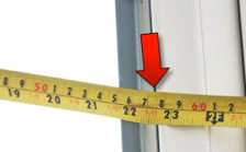 Measure the visible area of the glass both width and drop using a 