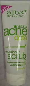 Alba Botanica Natural Acne Dote Face & Body Scrub 8 oz  