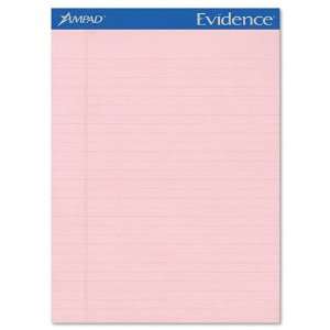  Ampad  Evidence Pastels Pads, Lgl/Wide Rule, Ltr, Rose 