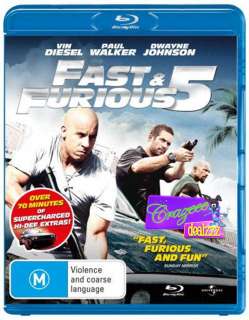 Fast & Furious 5 (Blu ray)   Genuine Region B   RRP$40  