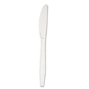 Boardwalk YPHKW   Full Length Polystyrene Cutlery, Knife, White, 1000 