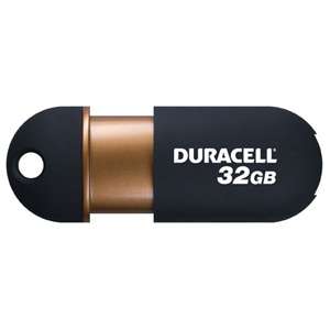 DURACELL CAPLESS USB 2.0 FLASH DRIVE MEMORY STICK 32GB  