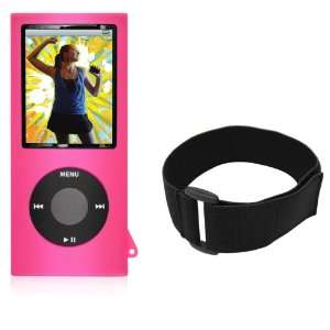  CTA Digital Skin Case with Arm Band for iPod Nano 4G (Pink 