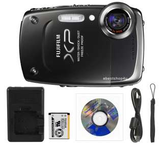Fuji Finepix XP20 14MP 5 meter Waterproof HD Digital Camera+ 4GB Black 