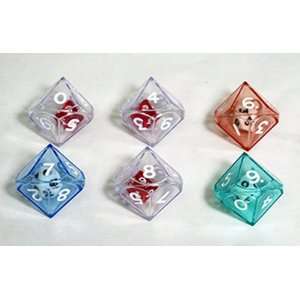  10 Sided Double Dice; Set Of 6; no. KOP12618 Office 