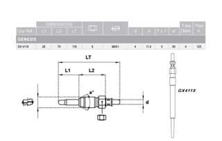 X4119 4 CANDELETTE FIAT 500 1300 D MULTIJET MJ 2007    