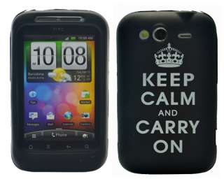   Carry On   Silicone Skin Case/Cover For HTC Wildfire S   Black  