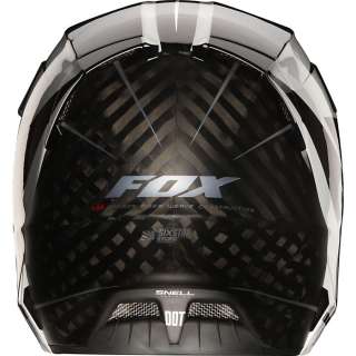   FOX V4 CARBON helmet BLACK/WHITE LG casque FOX V4 CARBONE 