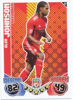 MATCH ATTAX 10/11 GLEN JOHNSON LIVERPOOL  