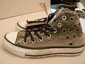 Sneaker Converse All Star limited edition grigio vintage con borchie 