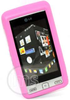 PINK FLORA SILICONE CASE SKIN FOR LG COOKIE KP500 KP501  