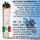 MOTORE SOMMERSO RICAMBIO POMPA SOMMERSA LOWARA HP 1,5