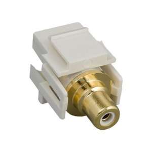  RCA F/F Recessed Keystone Insert Gold Plated Connector 