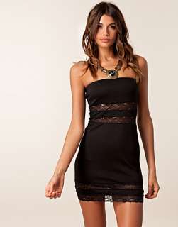 Bandeau Lace Dress   Club L   Black   Party dresses   Clothing   NELLY 