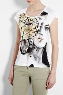 Focus  Gold Catwoman Scoop Neck Cap Sleeve T Shirt by B Focus