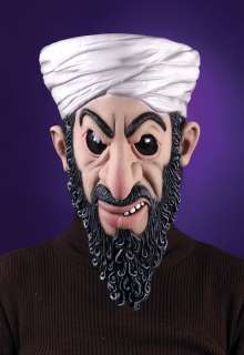 Adult Osama Bin Laden Mask   Hiding out plotting evil for Al Qaeda 