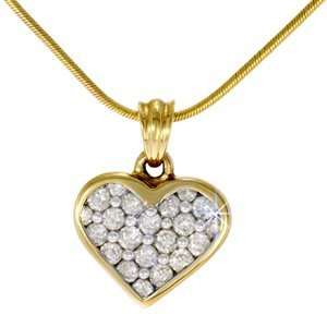   Yellow Gold, Diamond Heart Necklace (1.25 ctw) SeaofDiamonds Jewelry