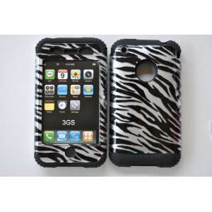  2 in 1 Hybrid Silicon Rubber+cover Case for Apple Iphone 3 