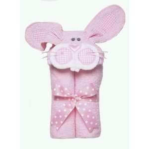  Mullins Square Pink Bunny Tubbie Hooded Towel Baby