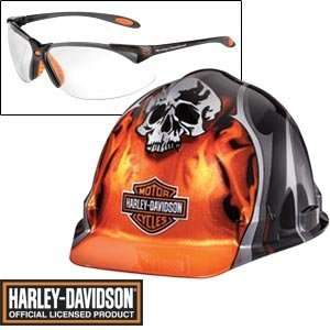  Harley Davidson® Orange Skulls Hard Hat Includes Safety 
