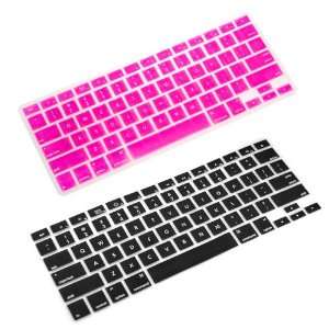   Keyboard Cover Case Skin for Apple MacBook 2G Air/Pro (Black / Pink